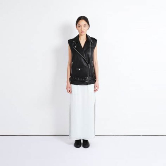 Oak + Fort oversized pleather moto vest - Medium - Picture 9 of 9